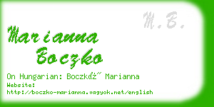 marianna boczko business card